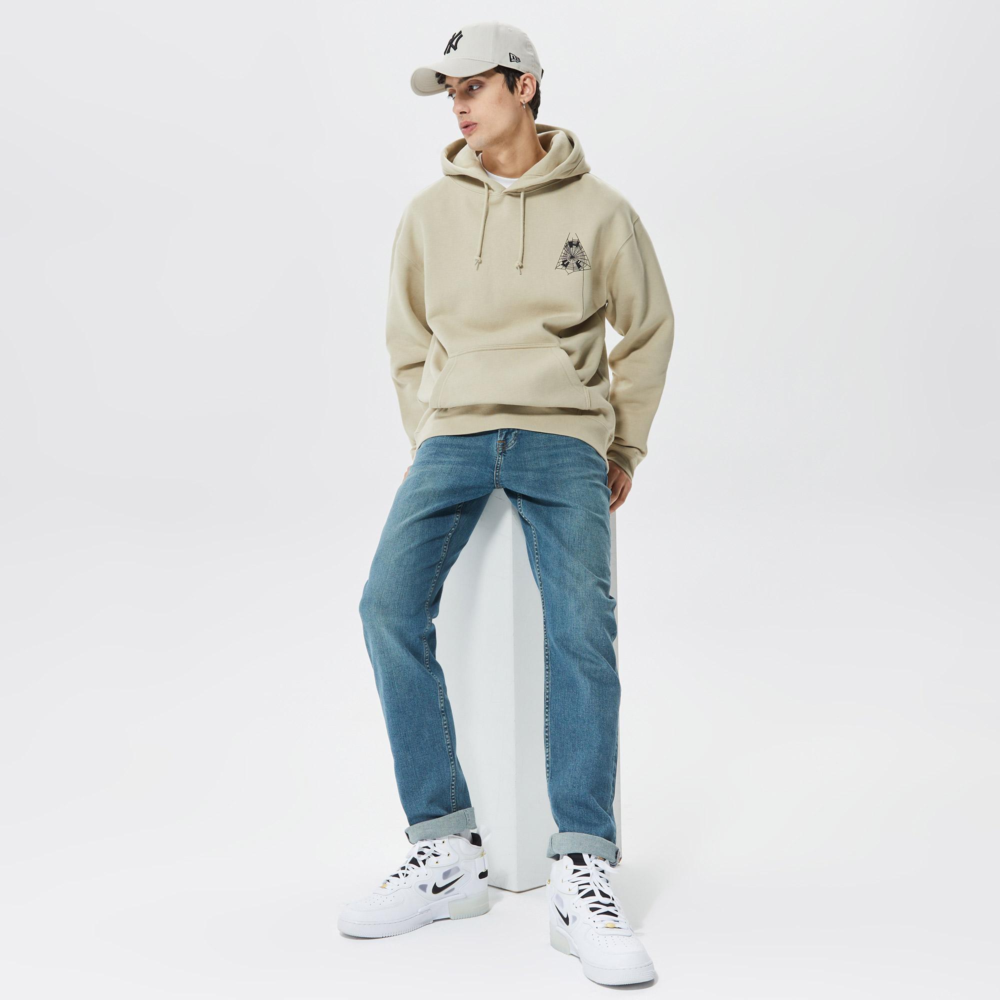 Huf Tangled Web Erkek Bej Hoodie