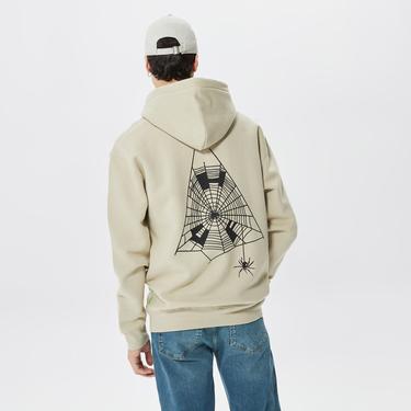  Huf Tangled Web Erkek Bej Hoodie