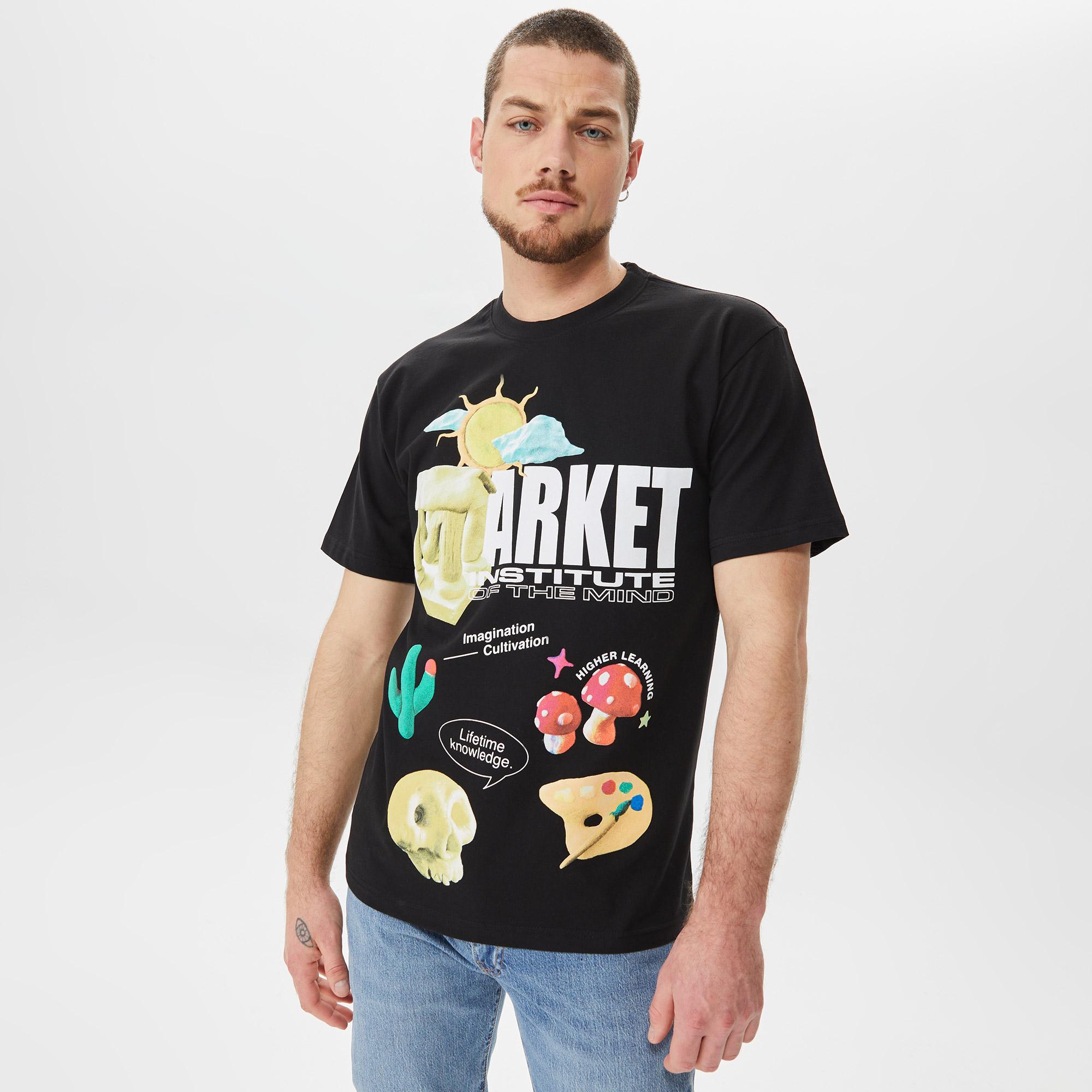 Market Institute Of The Mind Erkek Siyah T-Shirt