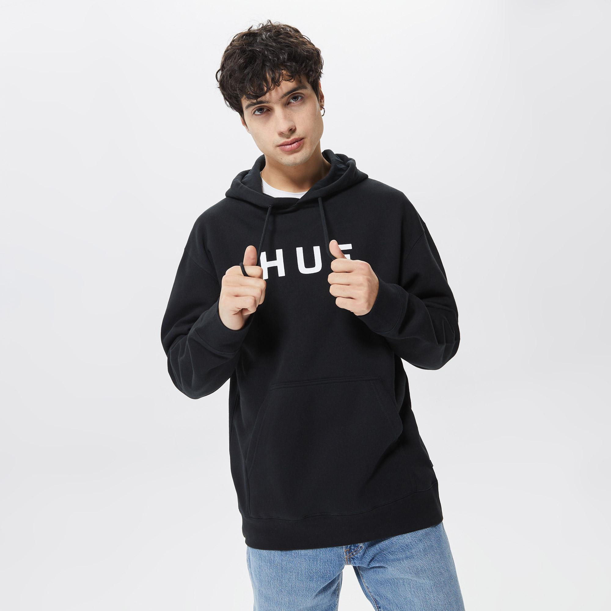 Huf Essentials Erkek Siyah Hoodie