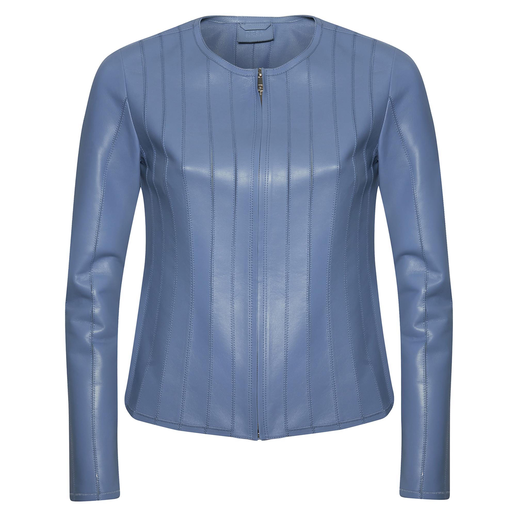 Deundria Kadın Fit Panelli Deri Ceket