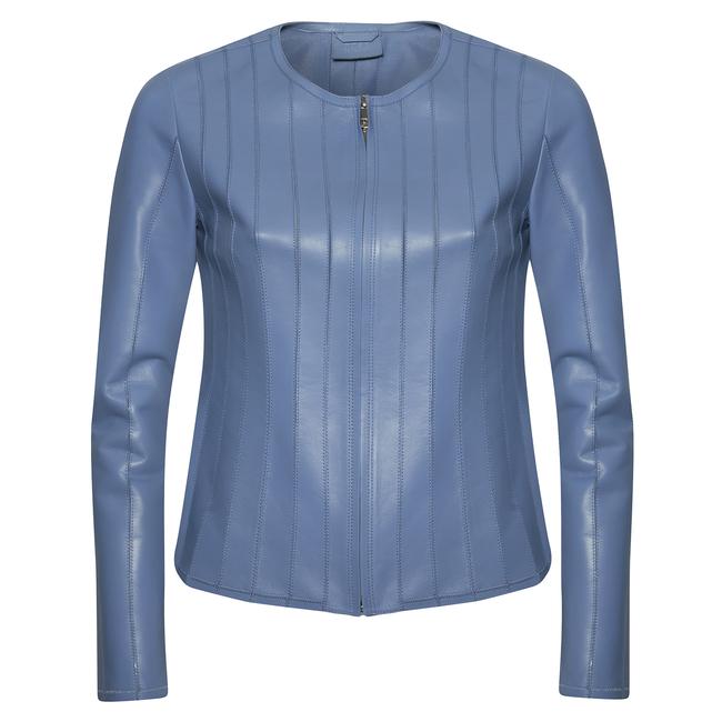  Deundria Kadın Fit Panelli Deri Ceket