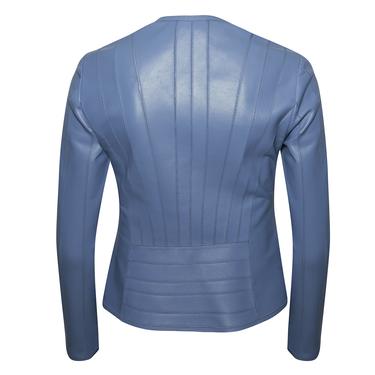  Deundria Kadın Fit Panelli Deri Ceket