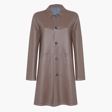  Simonetta Kadın Çift Taraflı Süet Deri Pardösü