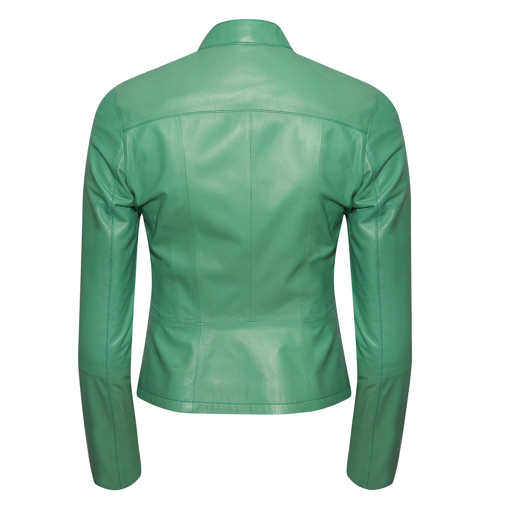 Kalle Yeşil Kadın Deri Ceket