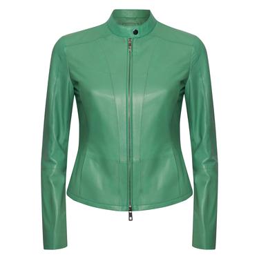  Kalle Yeşil Kadın Deri Ceket