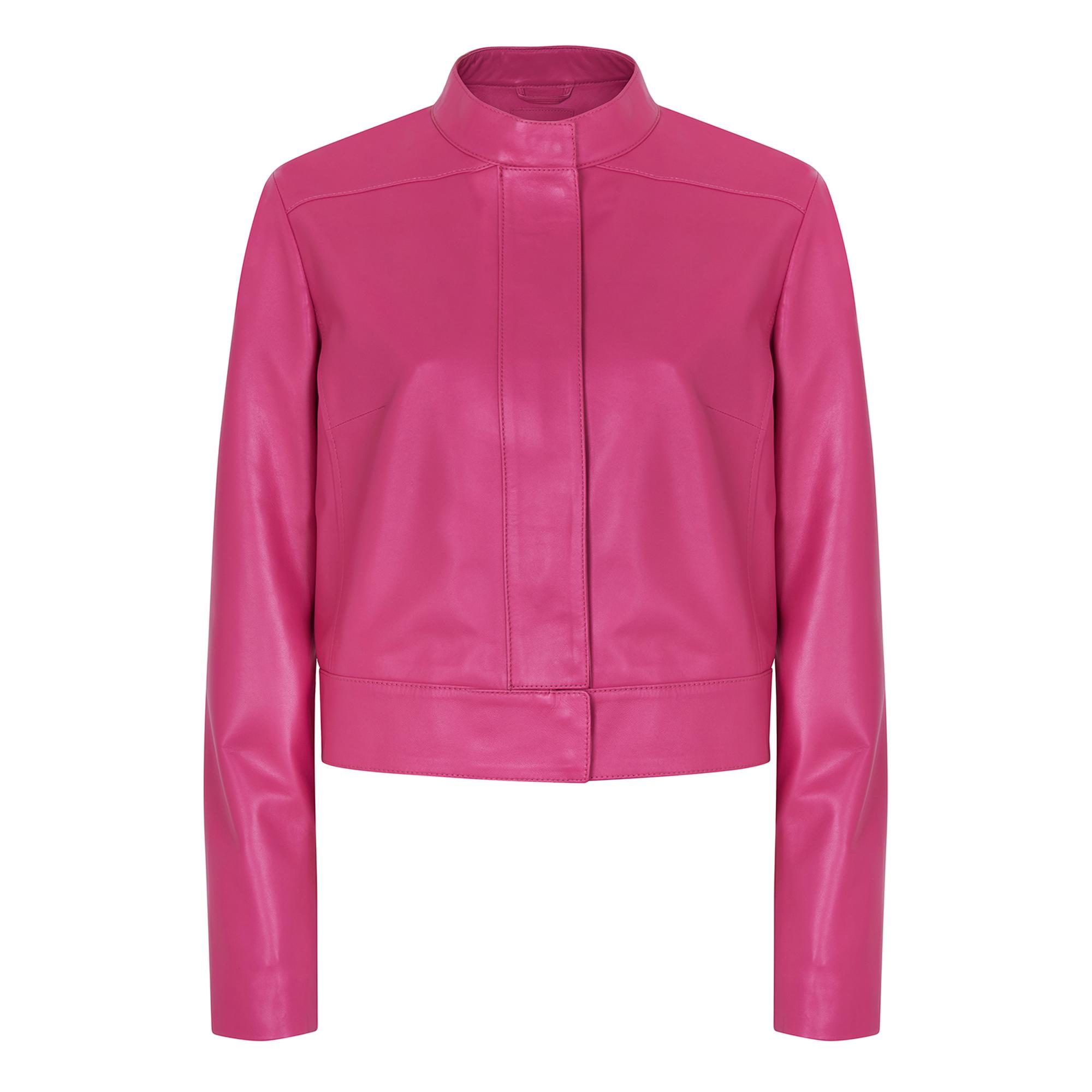 Maura Pembe Kadın Deri Ceket