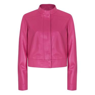  Maura Pembe Kadın Deri Ceket