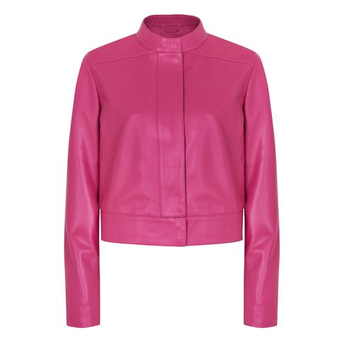  Maura Pembe Kadın Deri Ceket
