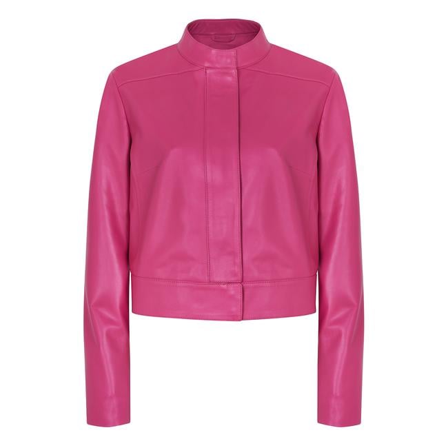  Maura Pembe Kadın Deri Ceket