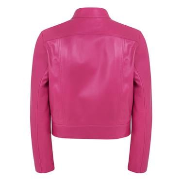  Maura Pembe Kadın Deri Ceket
