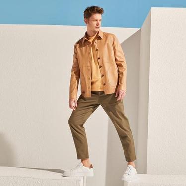  Maynor Erkek Çift Taraflı Deri Gömlek Ceket