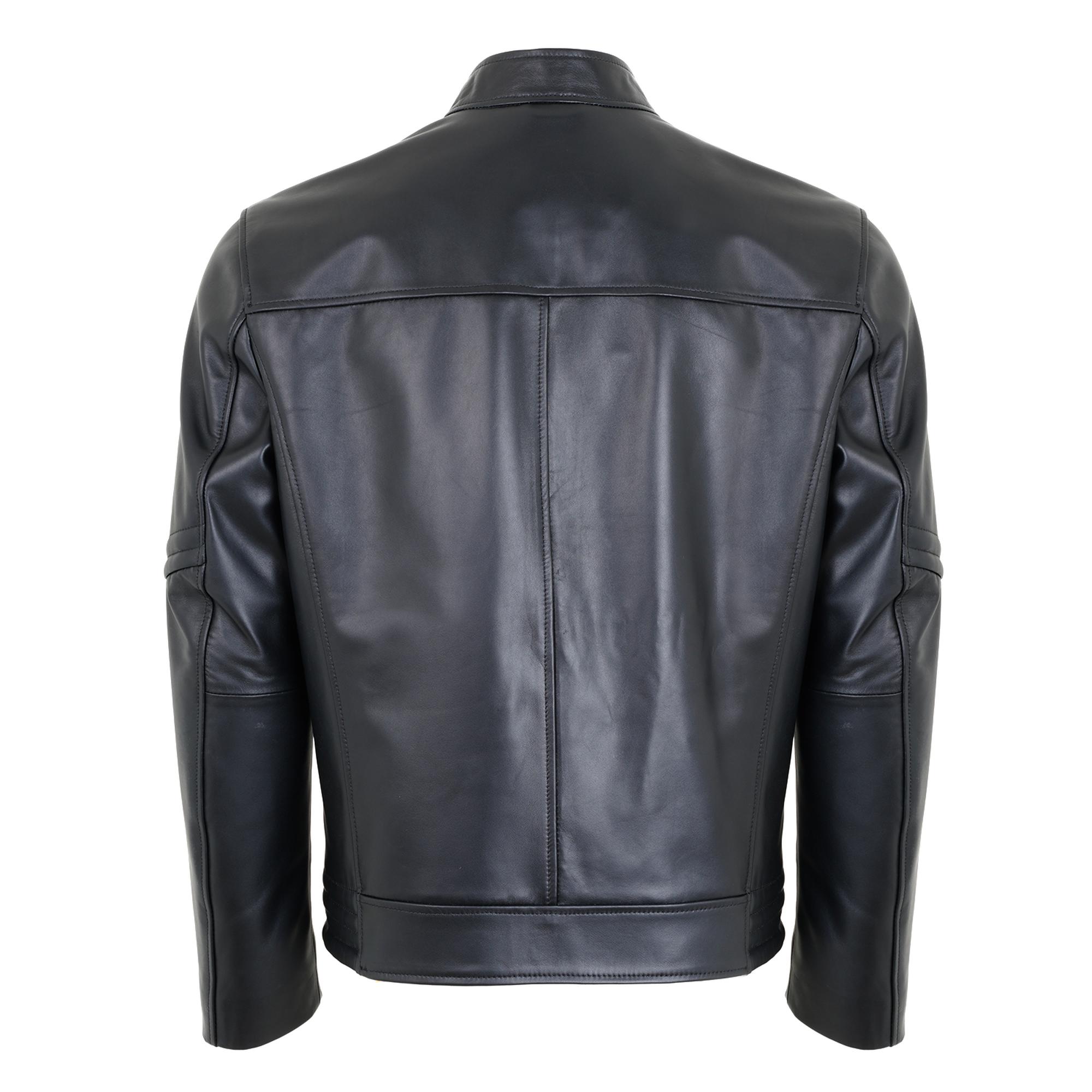 Agostino Siyah Erkek Deri Ceket