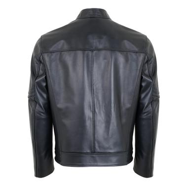  Agostino Siyah Erkek Deri Ceket