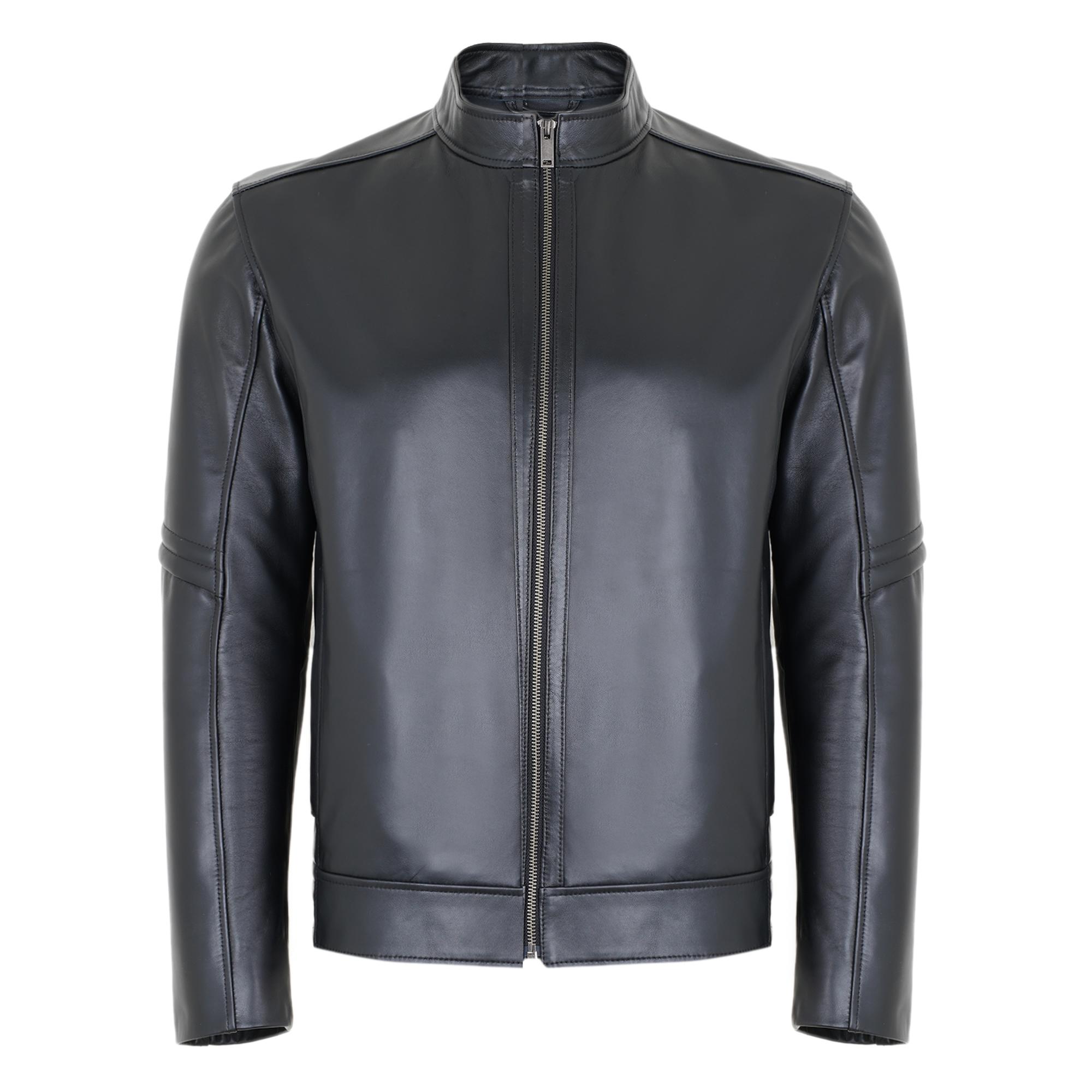 Agostino Siyah Erkek Deri Ceket