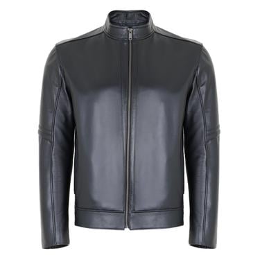  Agostino Siyah Erkek Deri Ceket