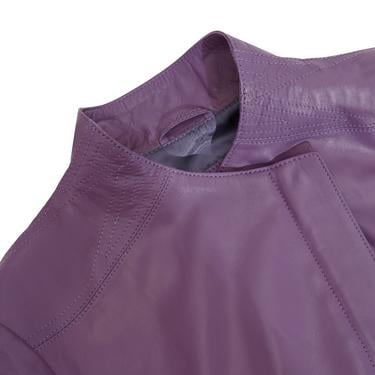  Carel Lila Kadın Deri Ceket