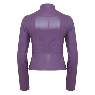  Carel Lila Kadın Deri Ceket