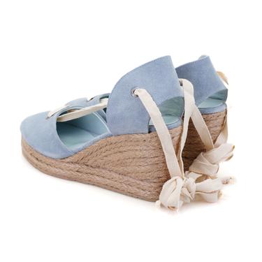  Bucky Mavi Kadın Dolgu Topuk Süet Espadril
