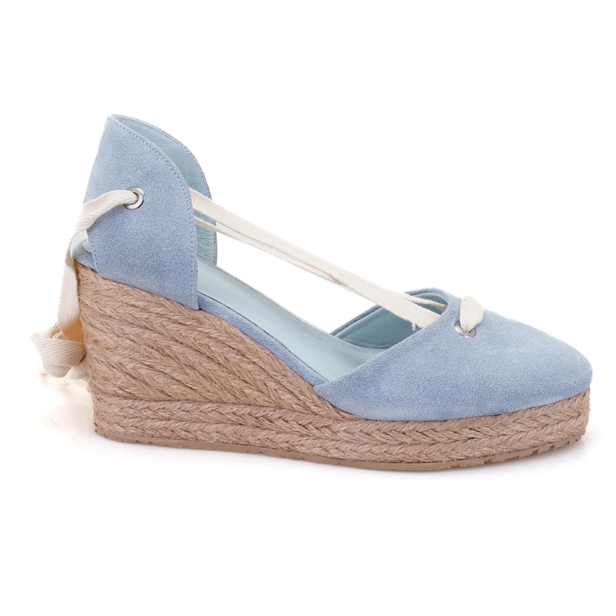 Bucky Mavi Kadın Dolgu Topuk Süet Espadril