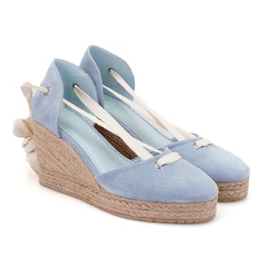  Bucky Mavi Kadın Dolgu Topuk Süet Espadril