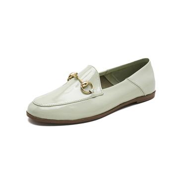  Kadın Açık Yeşil Rugan Deri Loafer