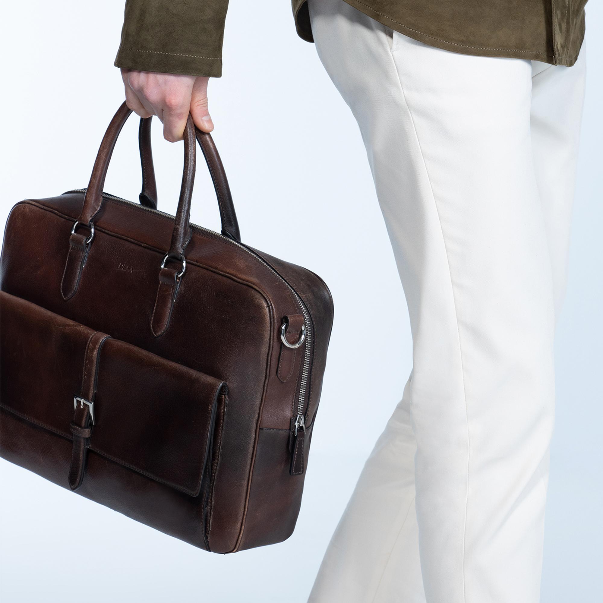 Ahren Siyah Erkek Deri Evrak Çantası