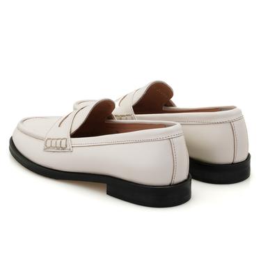  Kadın Ekru Deri Loafer