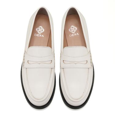  Kadın Ekru Deri Loafer