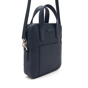  Berdy Lacivert Erkek Deri Postacı Çantası