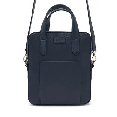  Berdy Lacivert Erkek Deri Postacı Çantası