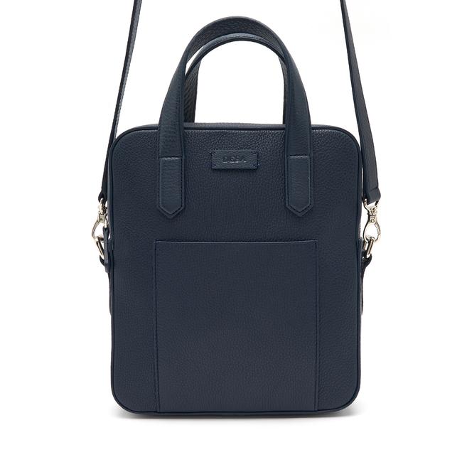  Berdy Lacivert Erkek Deri Postacı Çantası