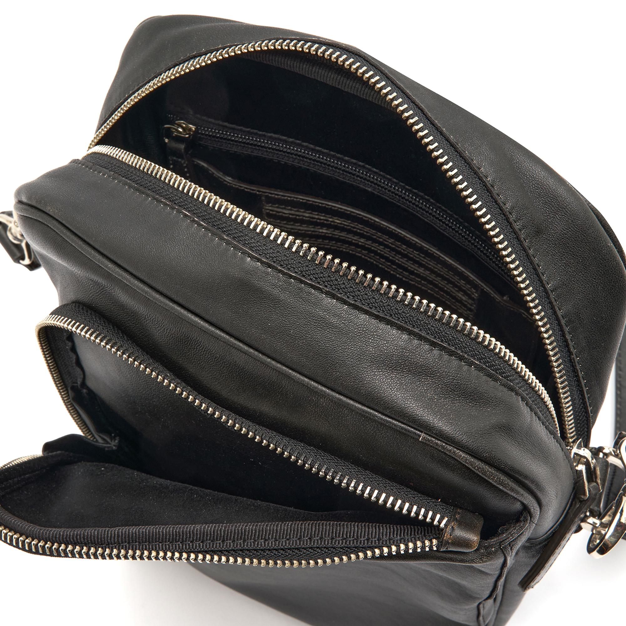 Burg Siyah Erkek Deri Postacı Çantası