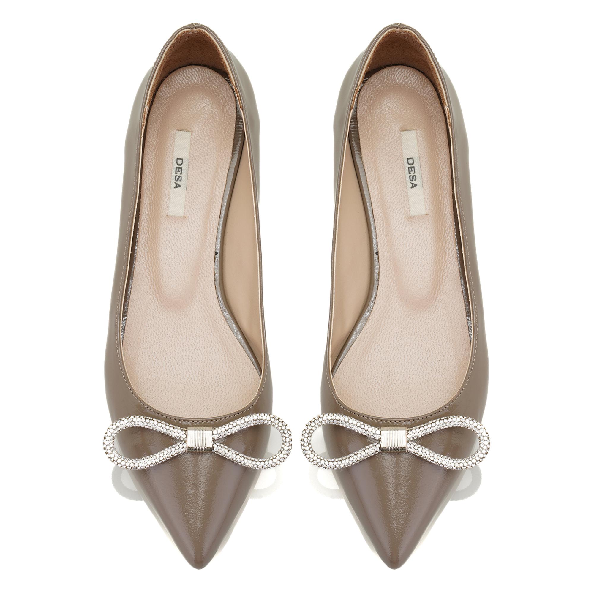 Kadın Vizon Rugan Deri Babet