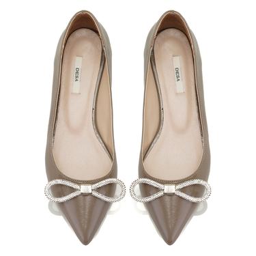  Kadın Vizon Rugan Deri Babet