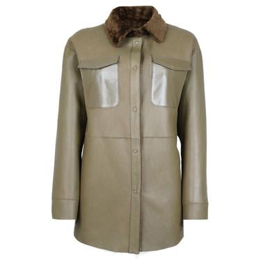  Chayan Yeşil Kadın Çift Taraflı Gömlek