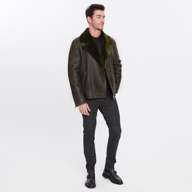  Ariance Yeşil Erkek Kürk Mont