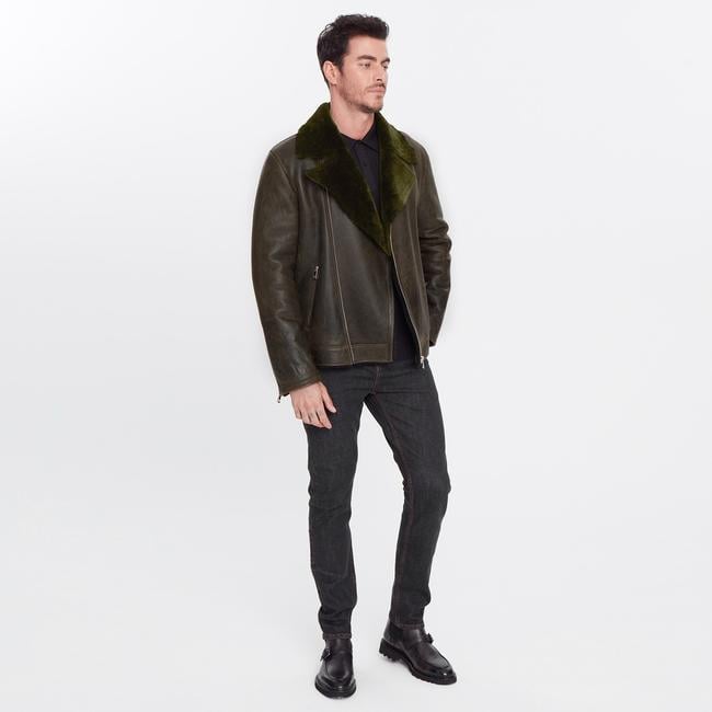  Ariance Yeşil Erkek Kürk Mont