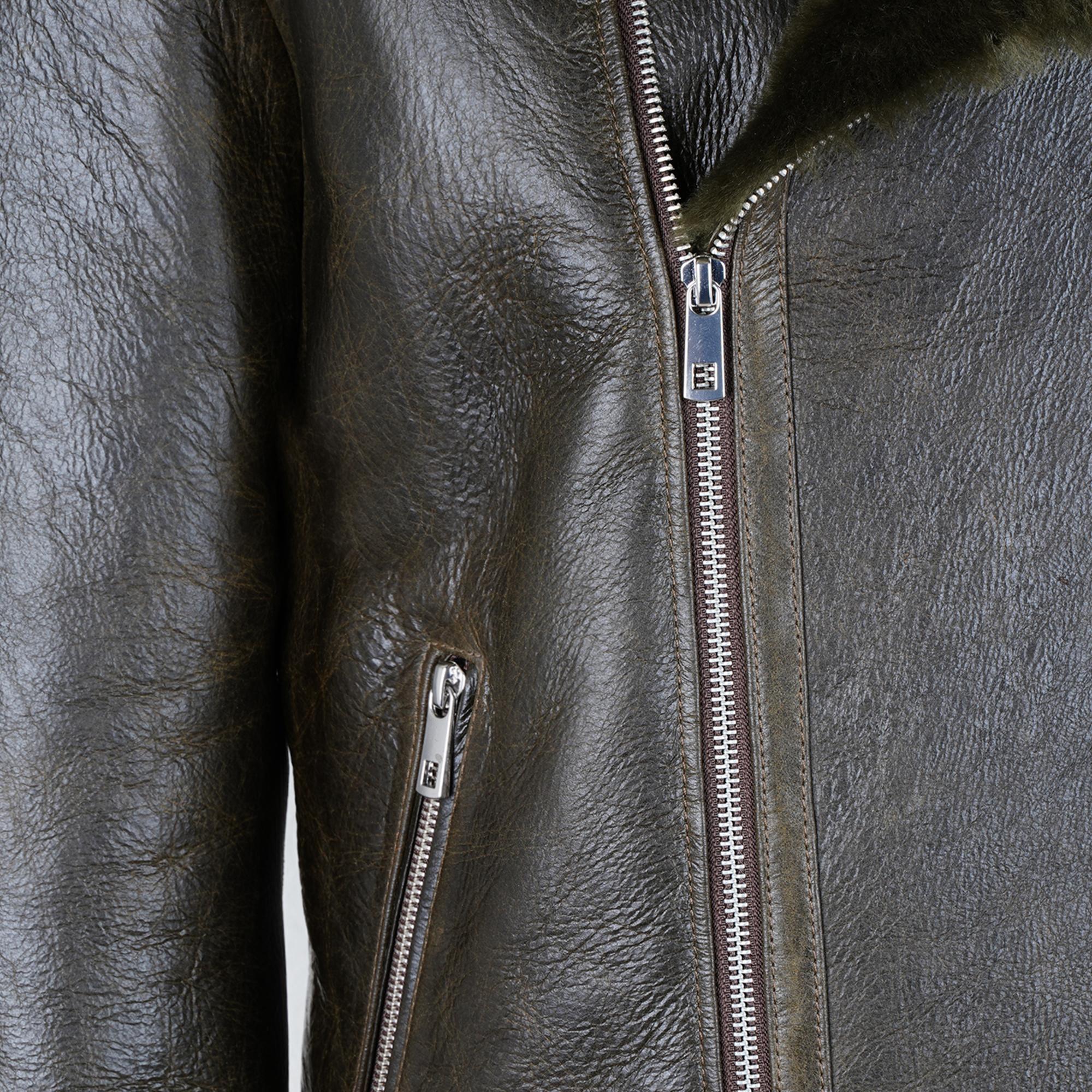 Ariance Yeşil Erkek Kürk Mont