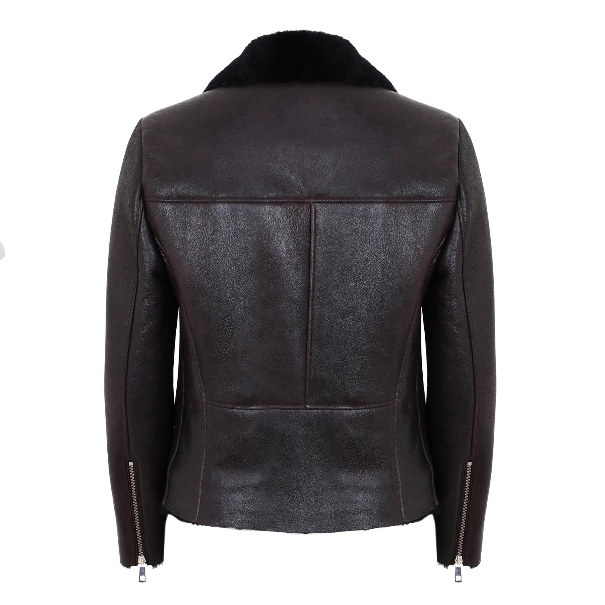 Chailyn Siyah Kadın Kürk Biker