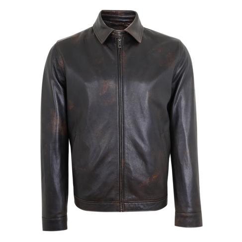  Thomas Erkek Kahve Deri Mont