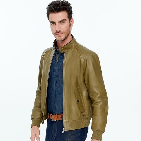  Akando Haki Erkek Bomber Deri Ceket