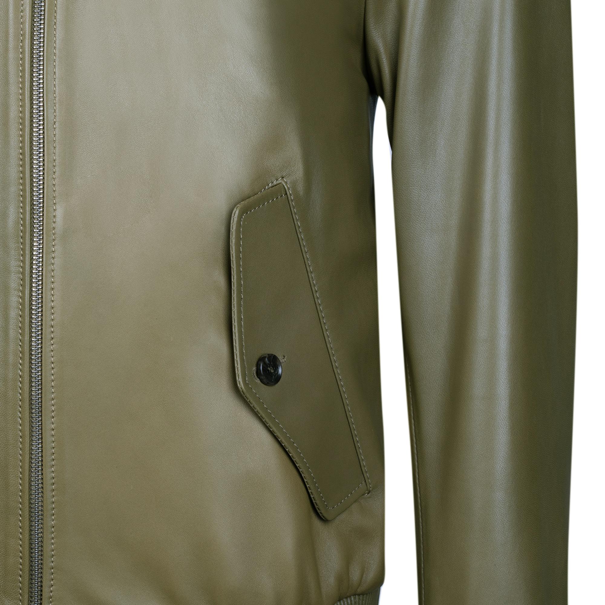 Akando Haki Erkek Bomber Deri Ceket