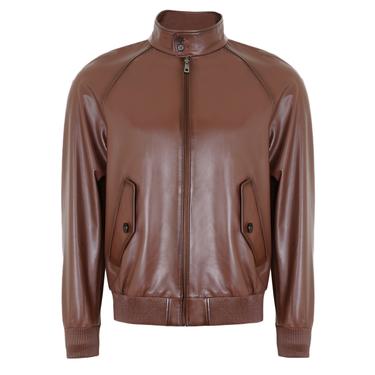  Akando Konyak Erkek Bomber Deri Ceket