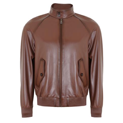  Akando Konyak Erkek Bomber Deri Ceket