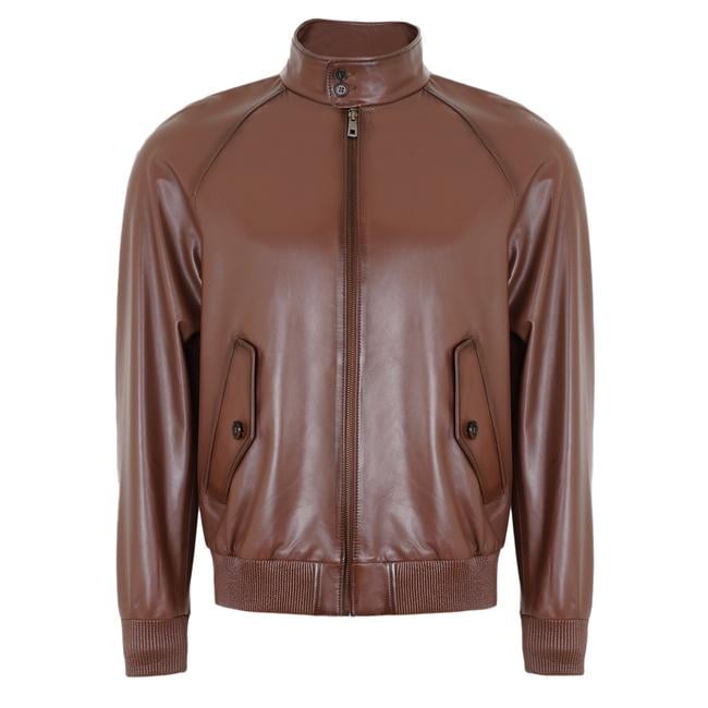  Akando Konyak Erkek Bomber Deri Ceket