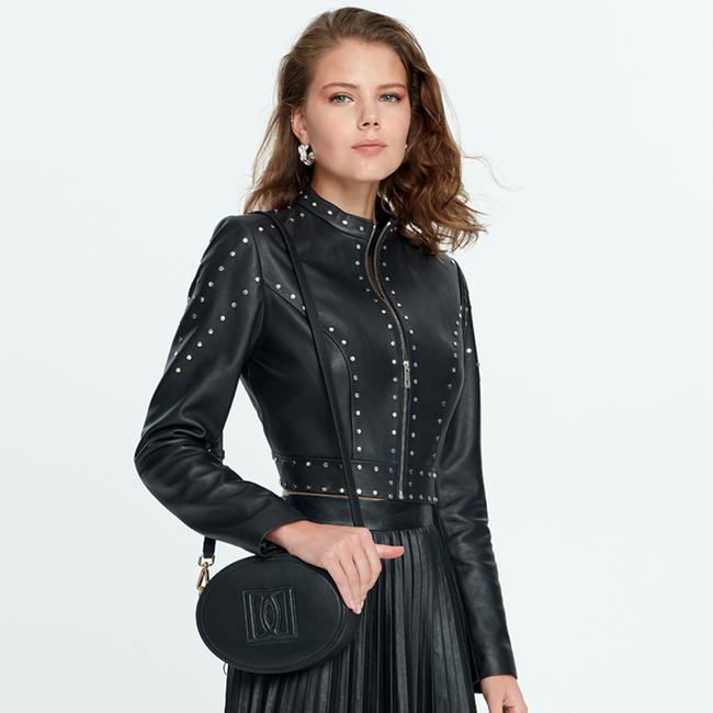  Ady Siyah Kadın Deri Ceket