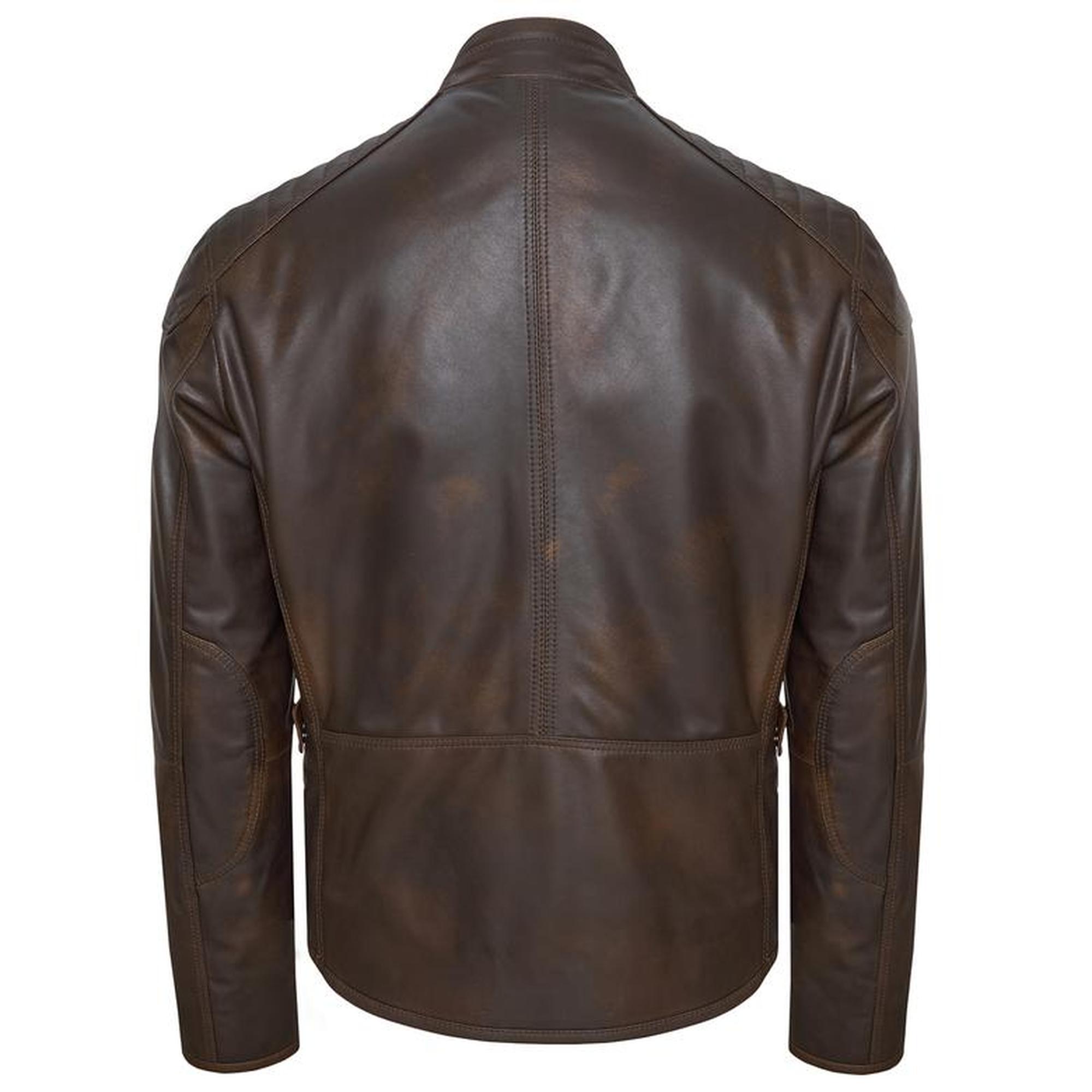 Dugan Kahve Erkek Deri Mont