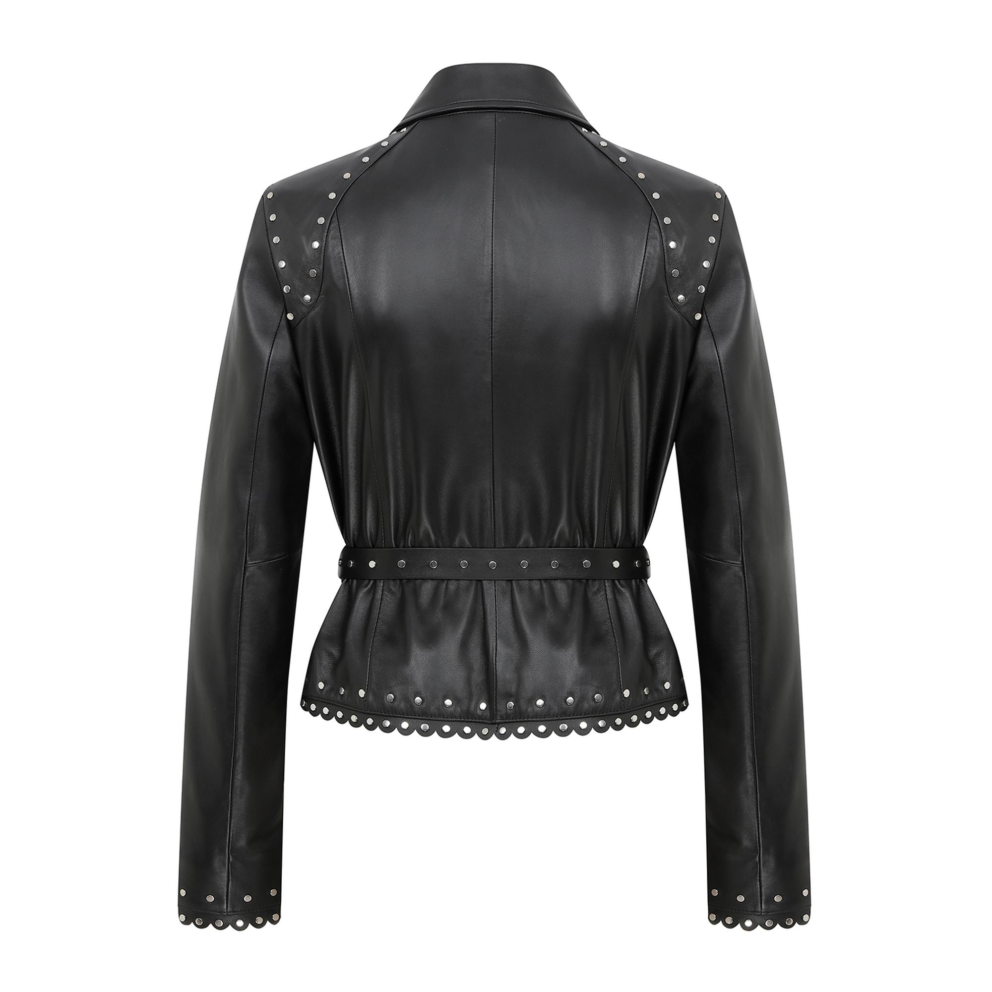 Abina Siyah Kadın Deri Ceket