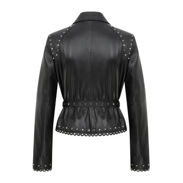  Abina Siyah Kadın Deri Ceket